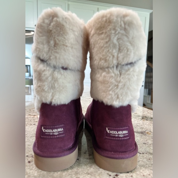 Koolaburra by UGG Plum and Cream Suede Boots ((NEW)) - Picture 6 of 10